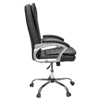 Silla de Oficina Vernier con Respaldo Alto Negra