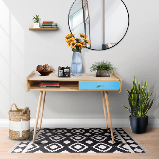 Escritorio Vintage-Blue con Cajón Azul