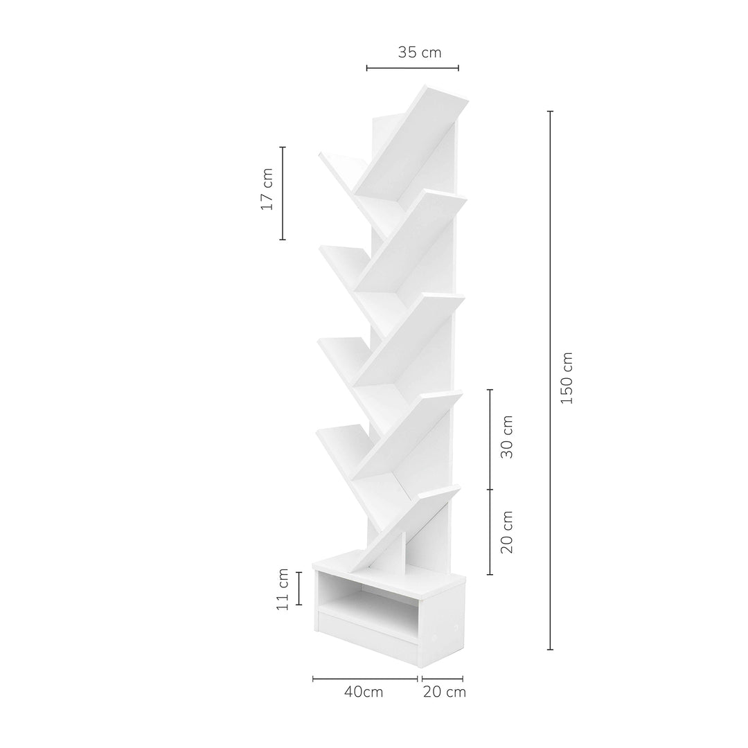 Librero Visdom Vertical Diseño Moderno Blanco