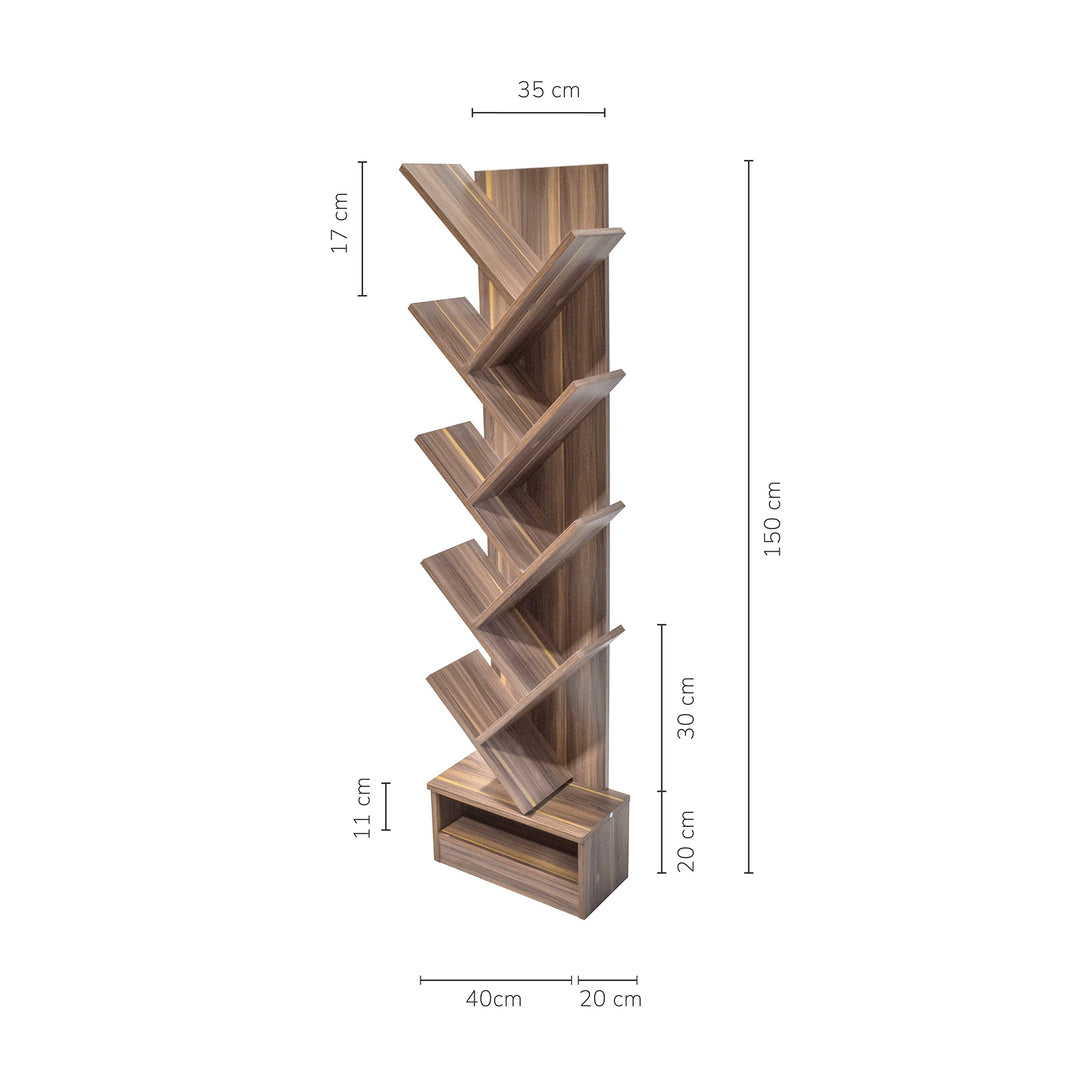 Librero Visdom Vertical Diseño Moderno Café
