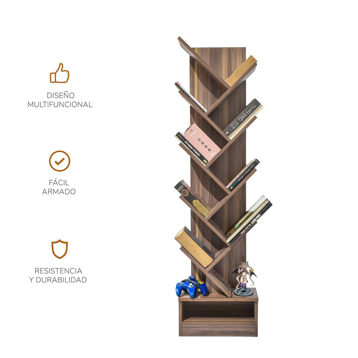 Librero Visdom Vertical Diseño Moderno Café