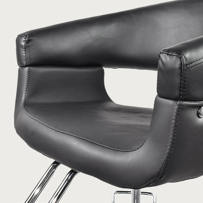 Silla de Barbería Welsh Con Descansapies Negra