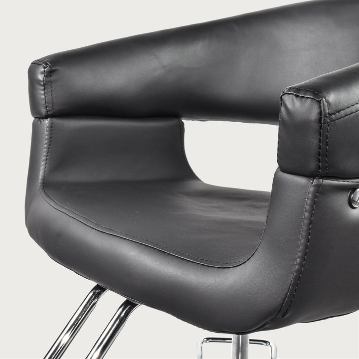 Silla de Barbería Welsh Con Descansapies Negra