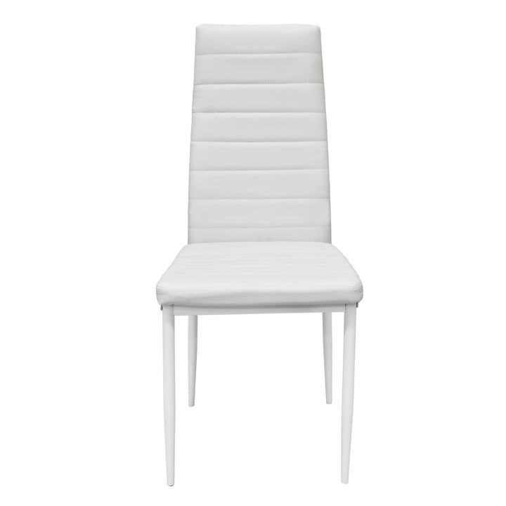 Set 6 Sillas de Comedor Zulu-B con Respaldo Alto Blancas