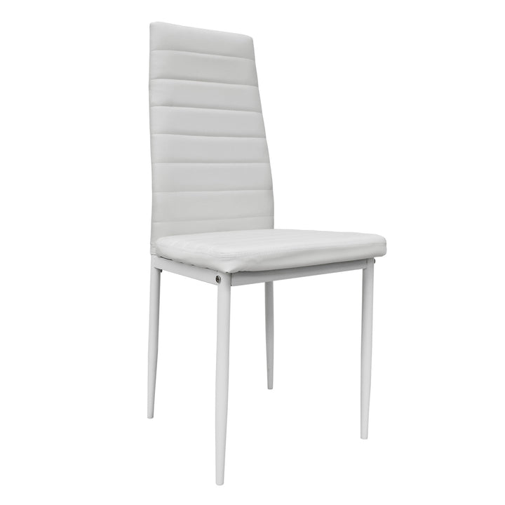 Set 6 Sillas de Comedor Zulu-B con Respaldo Alto Blancas