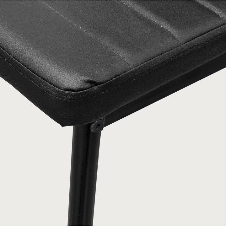 Set 6 Sillas de Comedor Zulu-N con Respaldo Alto Negras