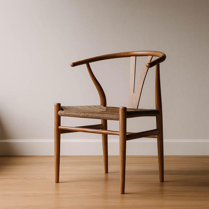 Set 2 Sillas de Comedor Estilo Wishbone Café