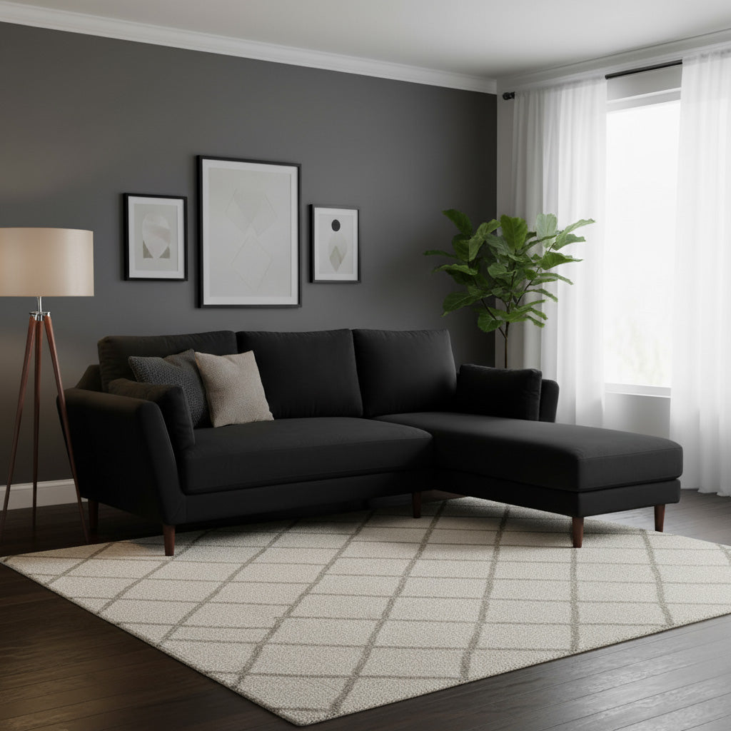 Sala Esquinero Sofa Modular Malaga Negro