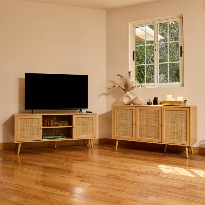 Combo Rattan Credenza Maui + Rack TV Bombai