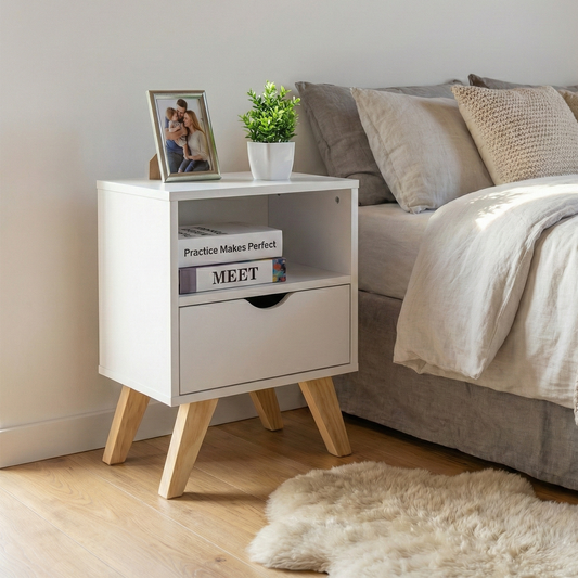 Buró Sunrise con Cajón y Entrepaño Blanco