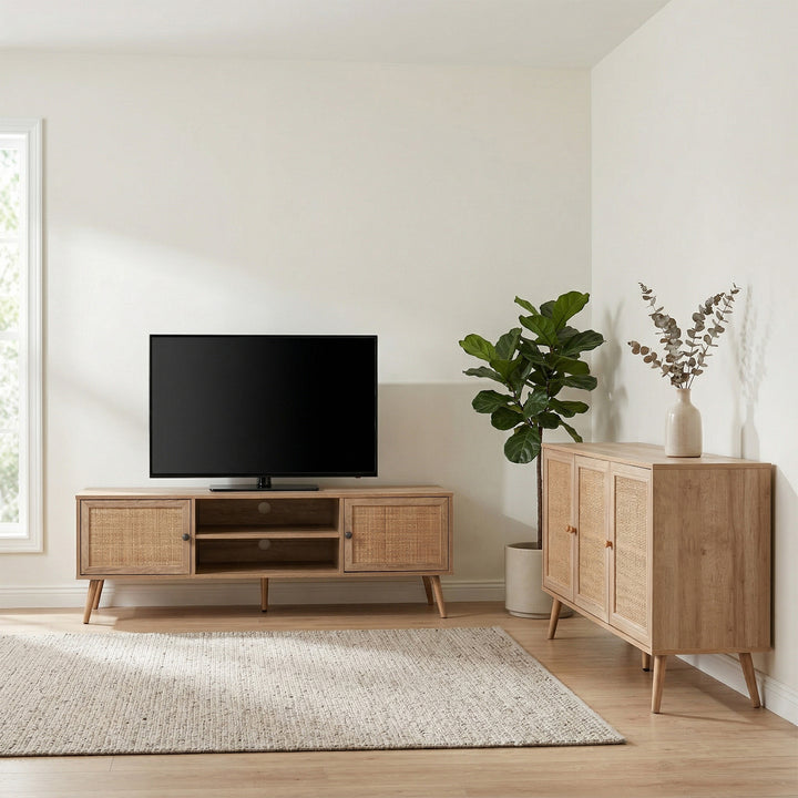 Combo Rattan Credenza Maui + Rack TV Vigan