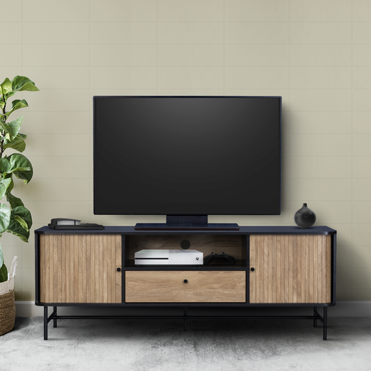 Mueble de TV Moderno con Puertas Corredizas