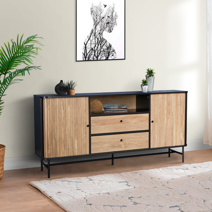Cómoda Cajonera Moderna con Puertas Corredizas