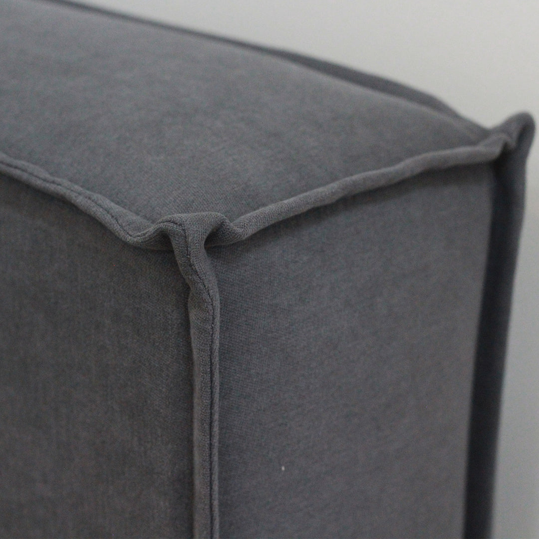 Cama Matrimonial Hera Con Cabecera Gris