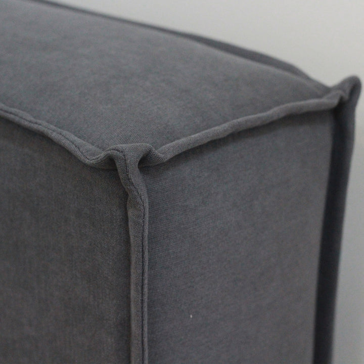 Cama Matrimonial Hera Con Cabecera Gris