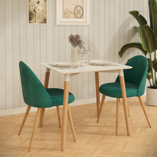 Mesa de Comedor Eames Nórdica Cuadrada Blanca