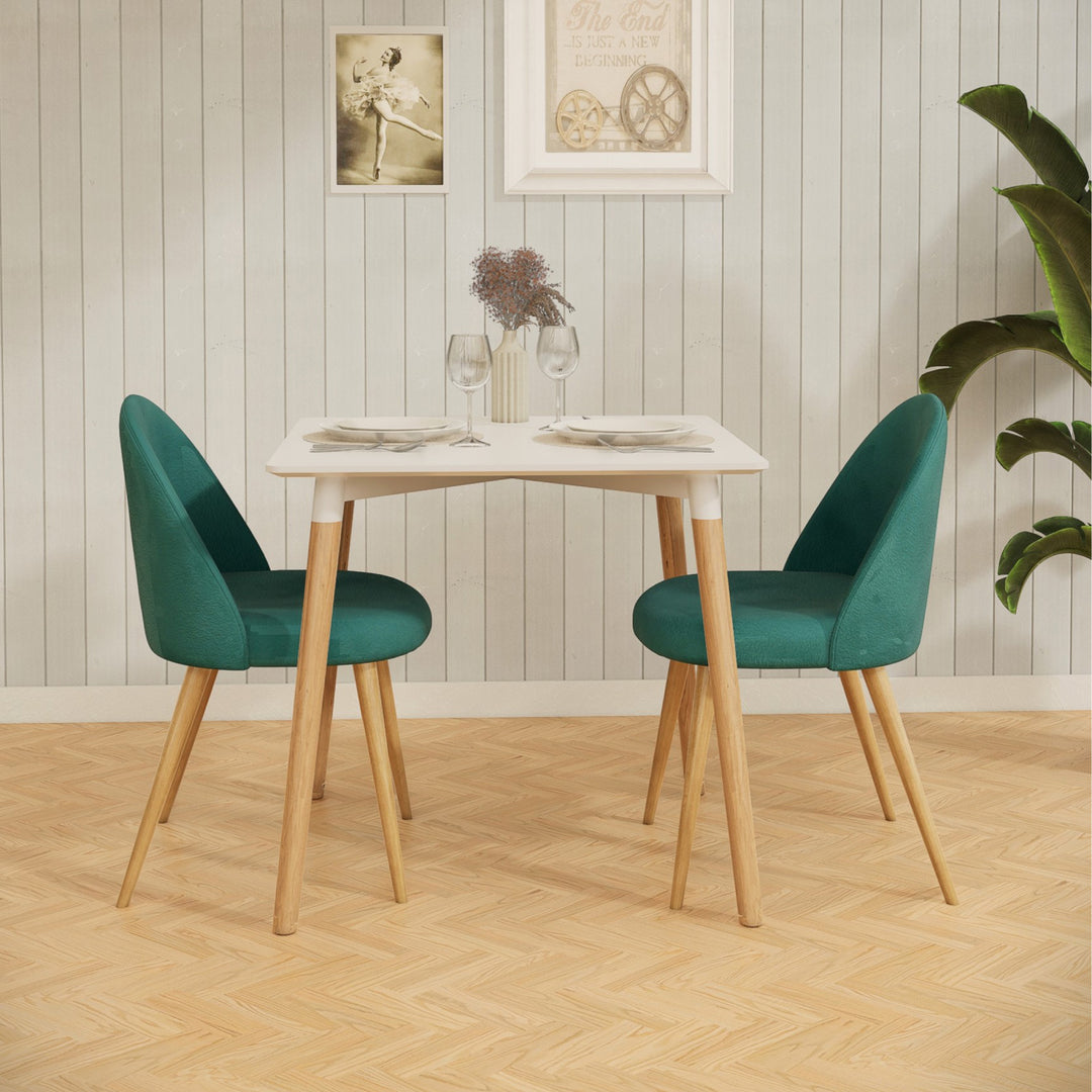 Mesa de Comedor Eames Nórdica Cuadrada Blanca