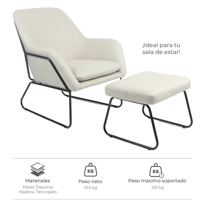 Sillón Individual Selina Beige