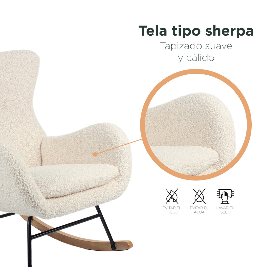 Silla Mecedora Tavia Beige