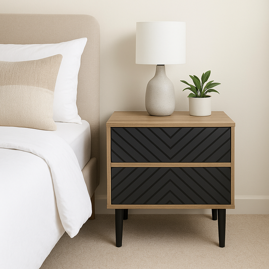 Buró Night Vintage con Cajones Negro