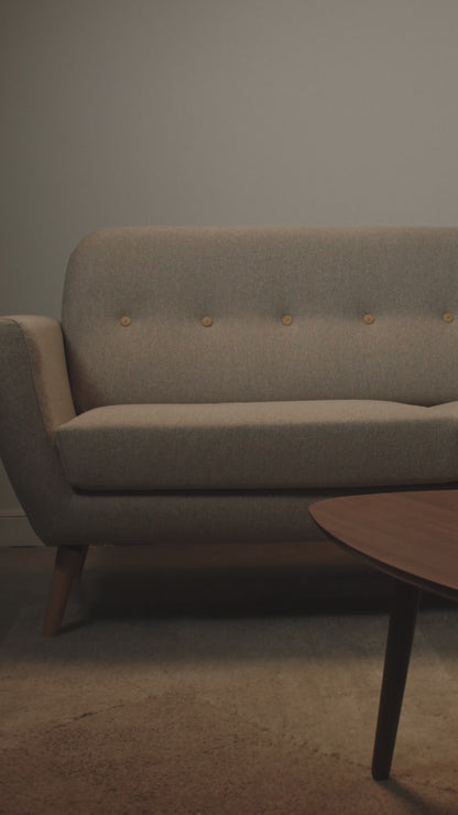 Sofá 3 Plazas Capena Respaldo Capitoné Gris