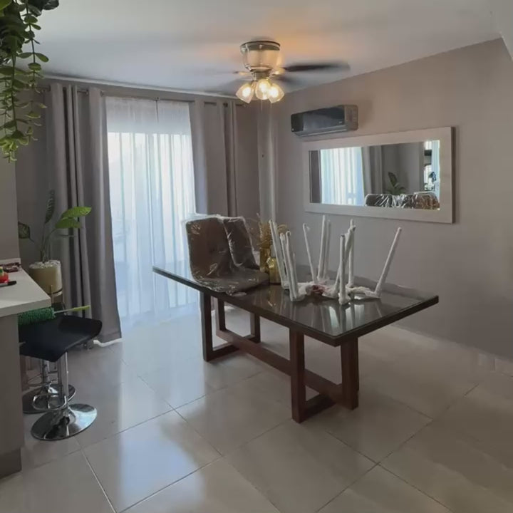 Set 4 Sillas de Sala Comedor Terciopelo Arena