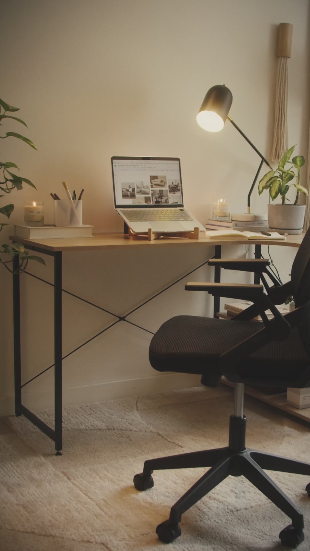 Silla de Oficina Ergonómica con Cabecero Negra