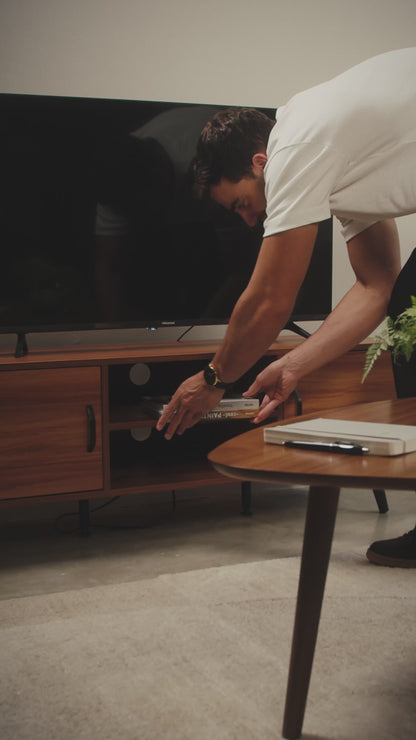 Mueble de TV Lucca-C con Puertas y Entrepaños Café