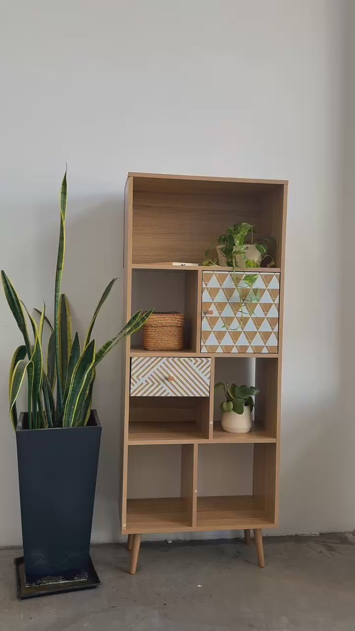 Librero Vertical Bukler Café