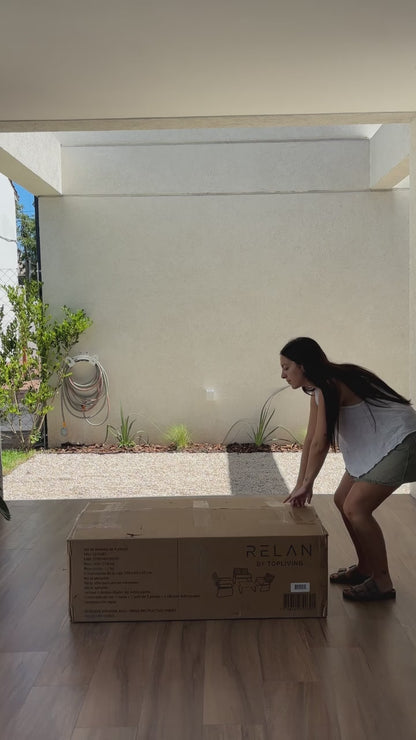 Set de Exterior Ruko Sillas + Sofá + Mesa de Centro