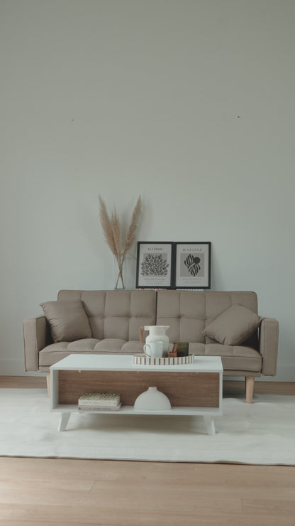 Sofá Cama 2 Plazas Fiano Beige