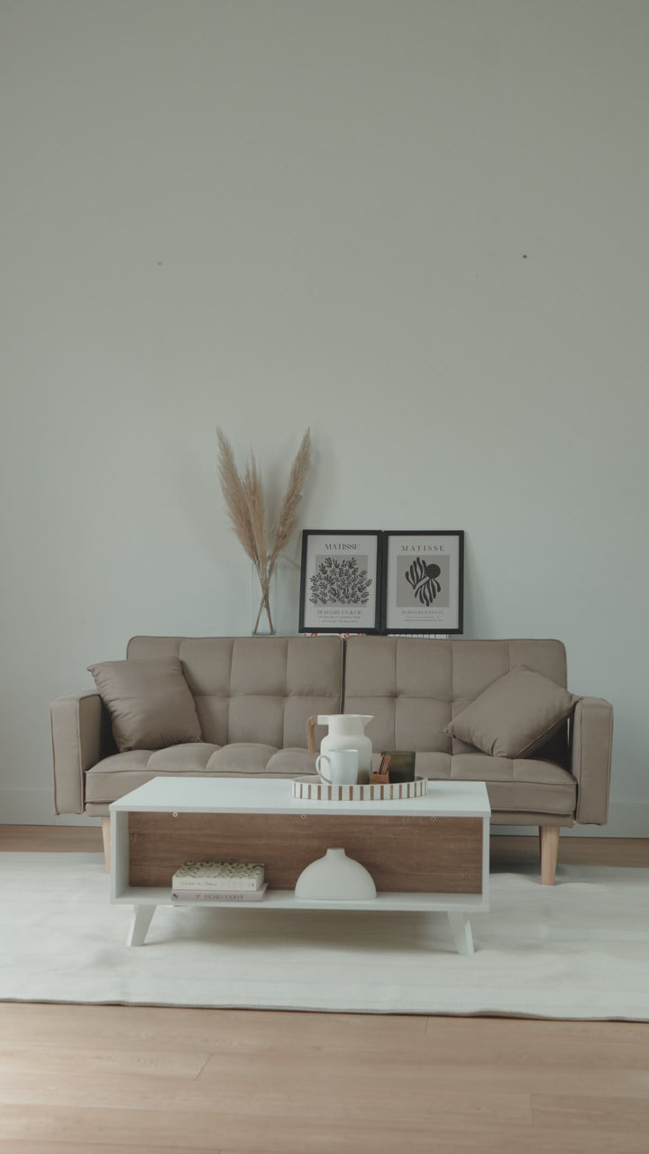 Sofá Cama 2 Plazas Fiano Beige