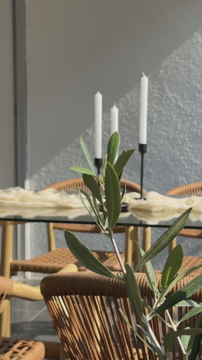 Set 4 Sillas de Exterior de Ratán Sintético Café Claro