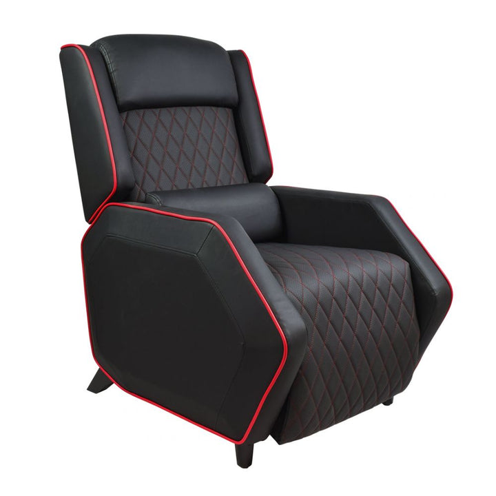 Sillón Gamer Thunder Reclinable con Reposapies Negro