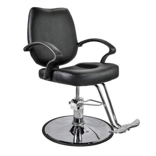 Silla Barbería Crew Hidráulica con Descansa Pies Negra