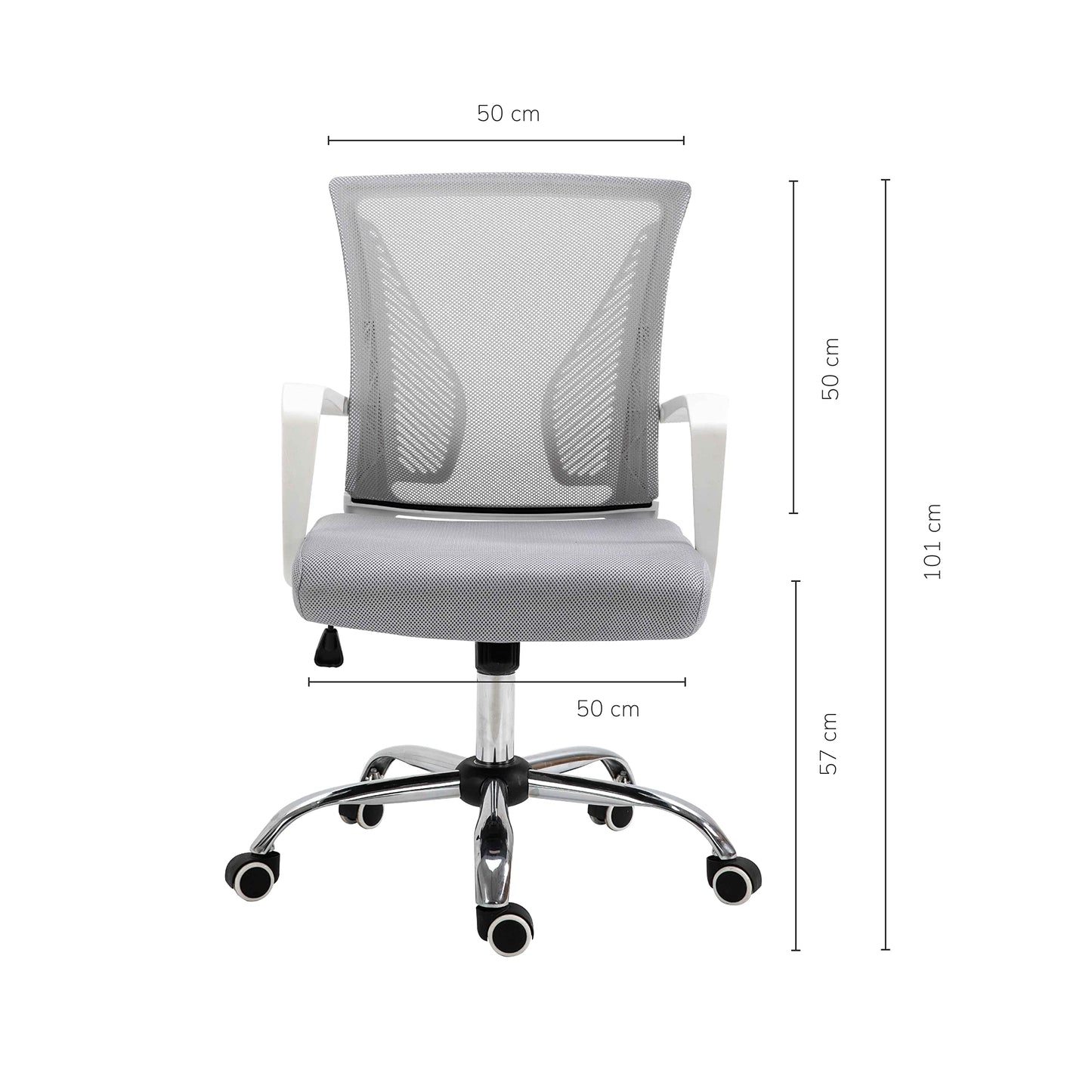Silla de Oficina Burdeos Semi Reclinable Gris