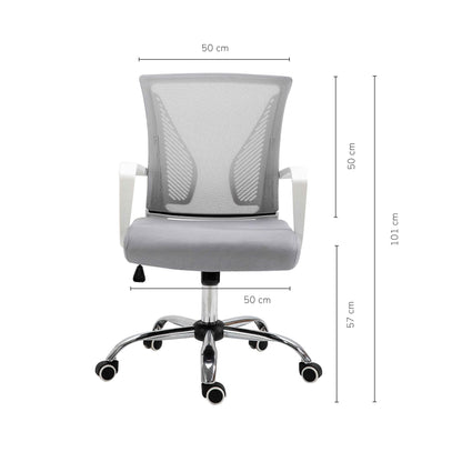 Silla de Oficina Burdeos Semi Reclinable Gris
