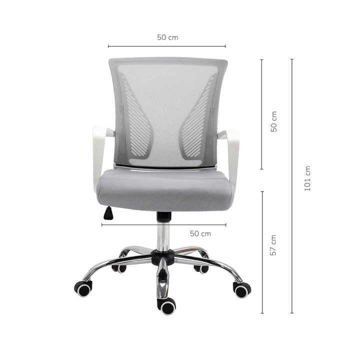 Silla de Oficina Burdeos Semi Reclinable Gris