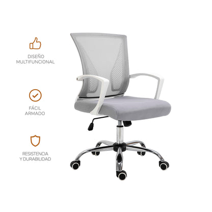 Silla de Oficina Burdeos Semi Reclinable Gris