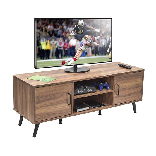 Mueble de TV Lucca-C con Puertas y Entrepaños Café