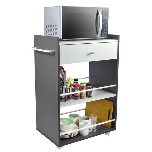 Mueble Organizador Pepper con Cajón y Estantes Gris