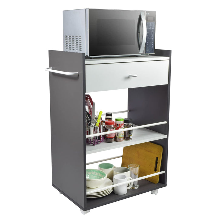 Mueble Organizador Pepper con Cajón y Estantes Gris