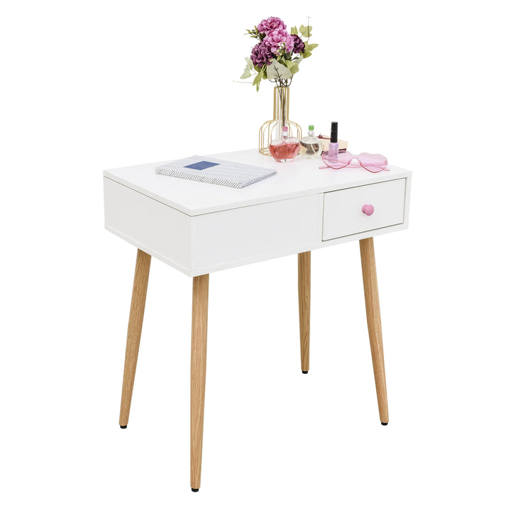 Tocador Maquillador Queen con Espejo Blanco