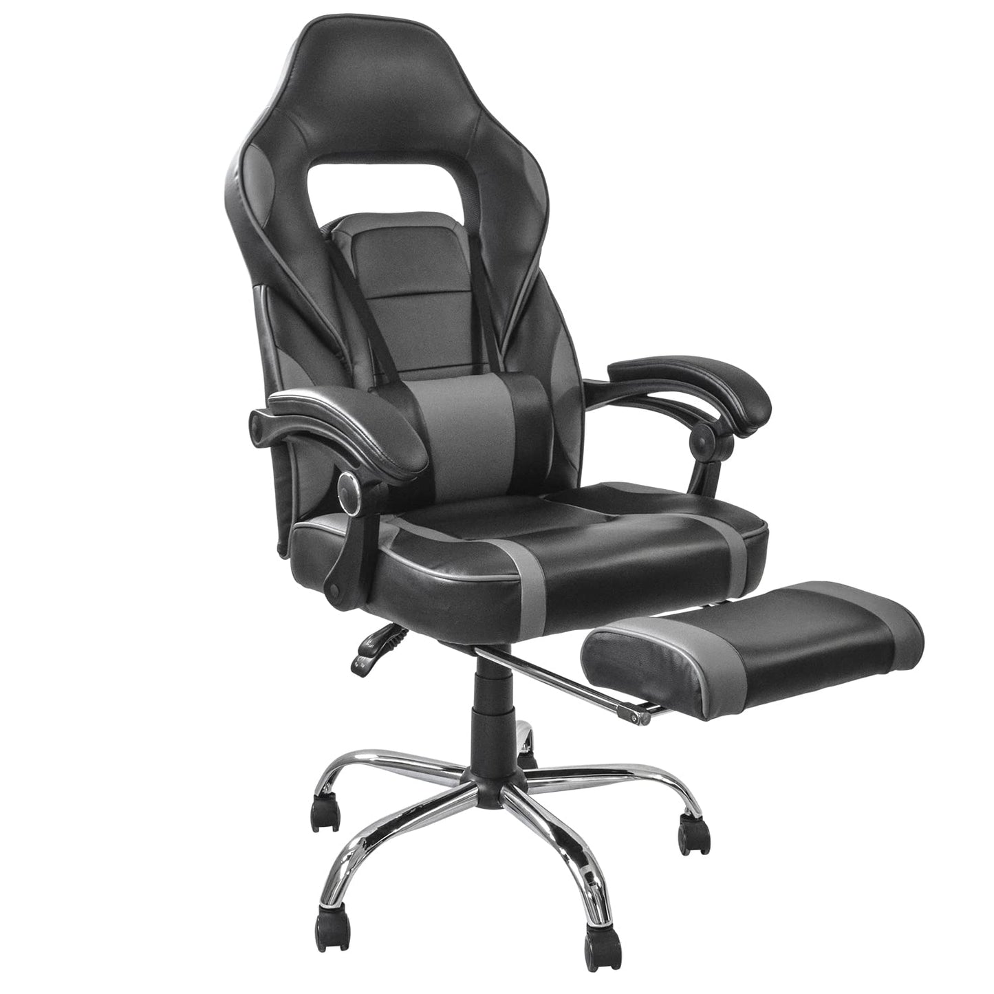 Silla Gamer Samus Reclinable con Descansapies Negra