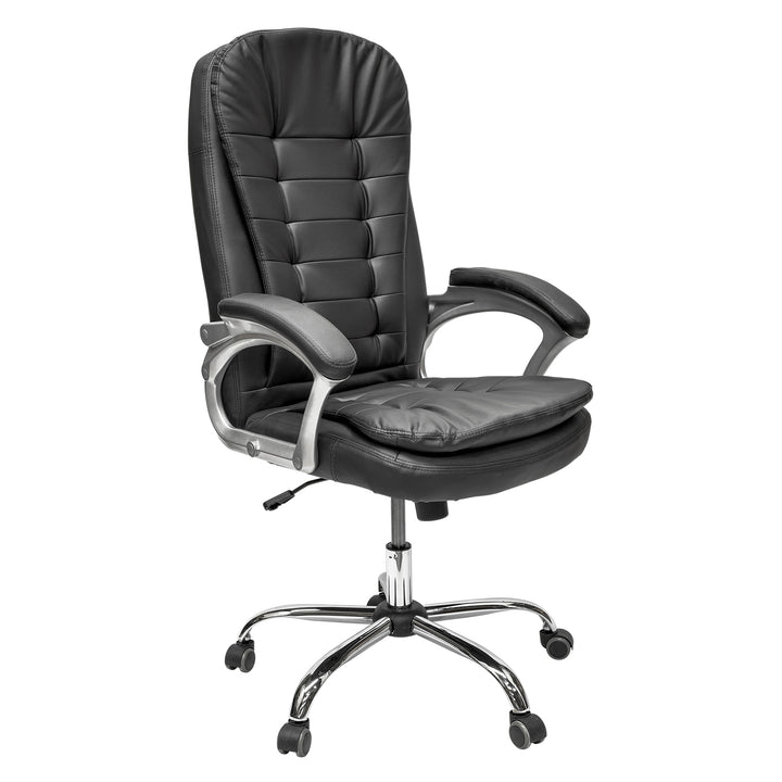 Silla de Oficina Vernier con Respaldo Alto Negra